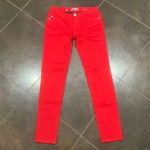 Red skinny leg jeans from celebrity pink jeans size 3